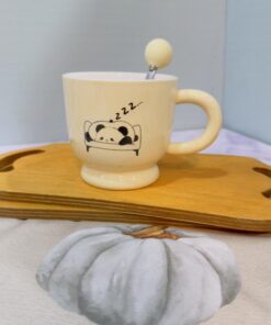 ماگ پاندا سرامیکی قاشق توپی کد 2017