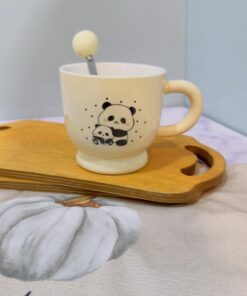 ماگ پاندا سرامیکی قاشق توپی کد 2017