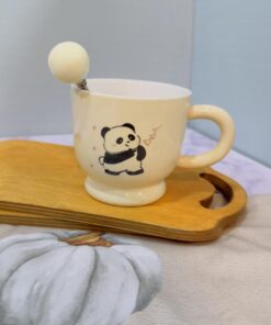 ماگ پاندا سرامیکی قاشق توپی کد 2017