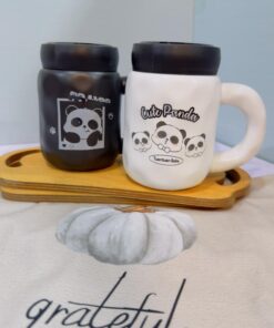 ست ماگ پاندا درپیچی آینه دار کد 2019