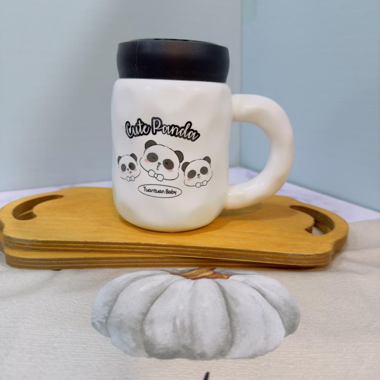 ست ماگ پاندا درپیچی آینه دار کد 2019