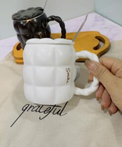 ست ماگ دوتایی طرح بالشتکی سفید وسیاه کد2020