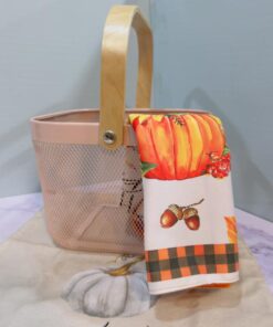 سبد طرح ایکیا فلزی دسته دار رنگی مربع کد 2030