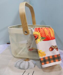 سبد طرح ایکیا فلزی دسته دار رنگی مربع کد 2030