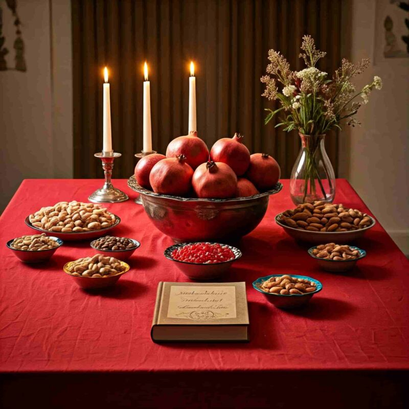 چیدمان میز برای یلدا