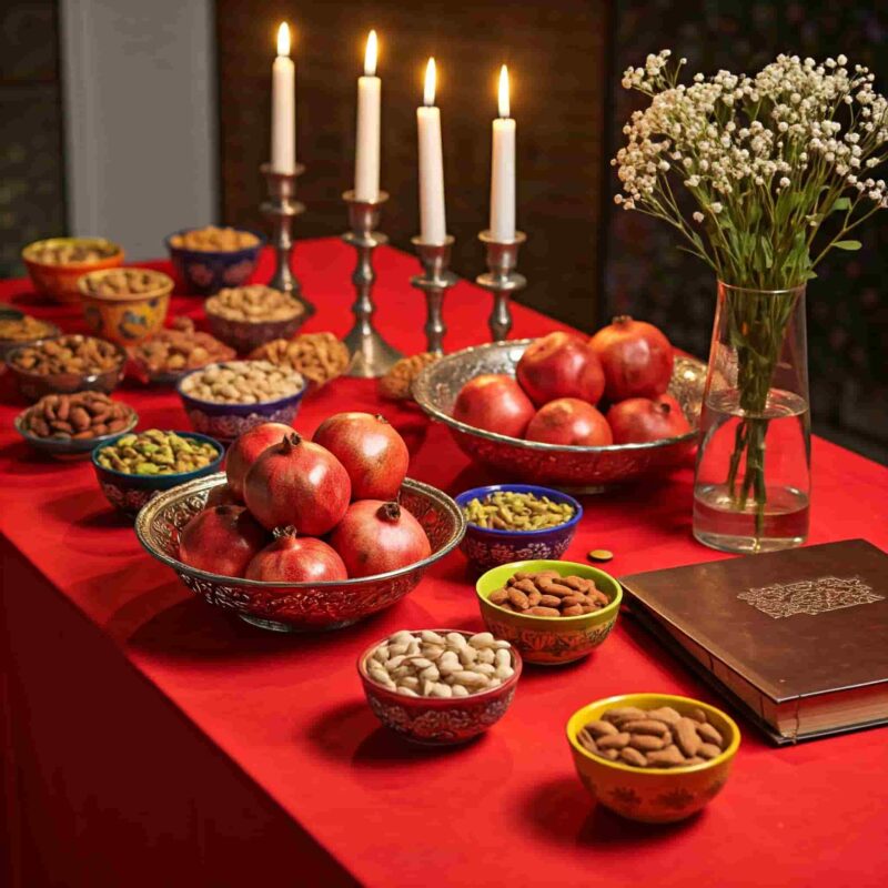 چیدمان میز شب یلدا