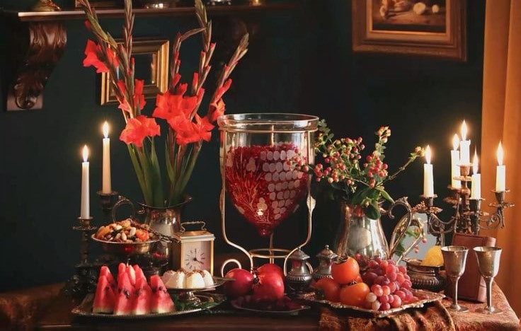 تزیین میز شب یلدا عروس