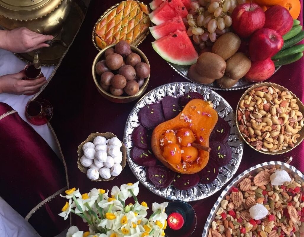 سفره شب یلدا سنتی و مدرن
