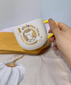 ماگ فانتزی خرسی دسته زرد کد 2032