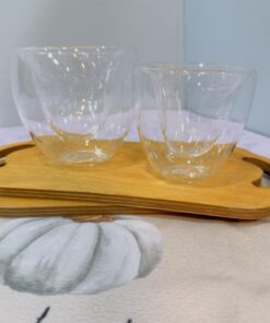 ماگ دوجداره طرح قلب پیرکس کد 1079