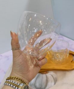 ماگ دوجداره طرح قلب پیرکس کد 1079