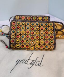 کیف مهره دار نارگیلی دو طرح کد 2036