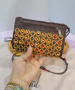 کیف مهره دار نارگیلی دو طرح کد 2036