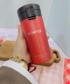 تراول ماگ درقفلی 380 میل رنگی مات کد 2041