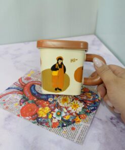 ماگ فانتزی طرح دختر و پسر در مربعی کد 2054