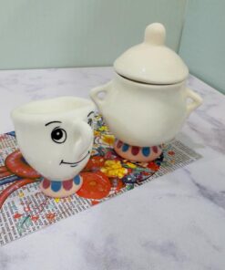 ست قوری و قندان دیو دلبر دست ساز کد 2064