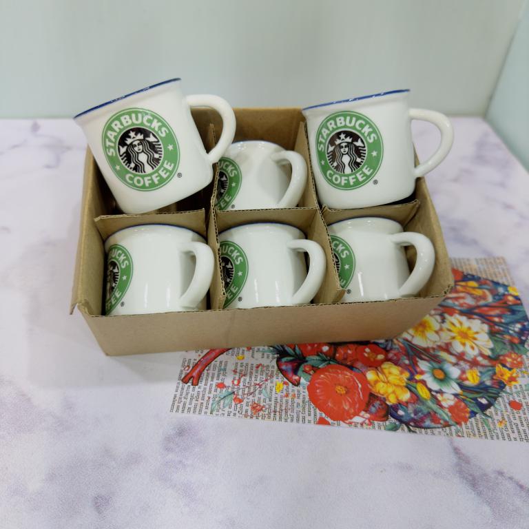 شات قهوه سرامیکی سفید استارباکس کد 2067