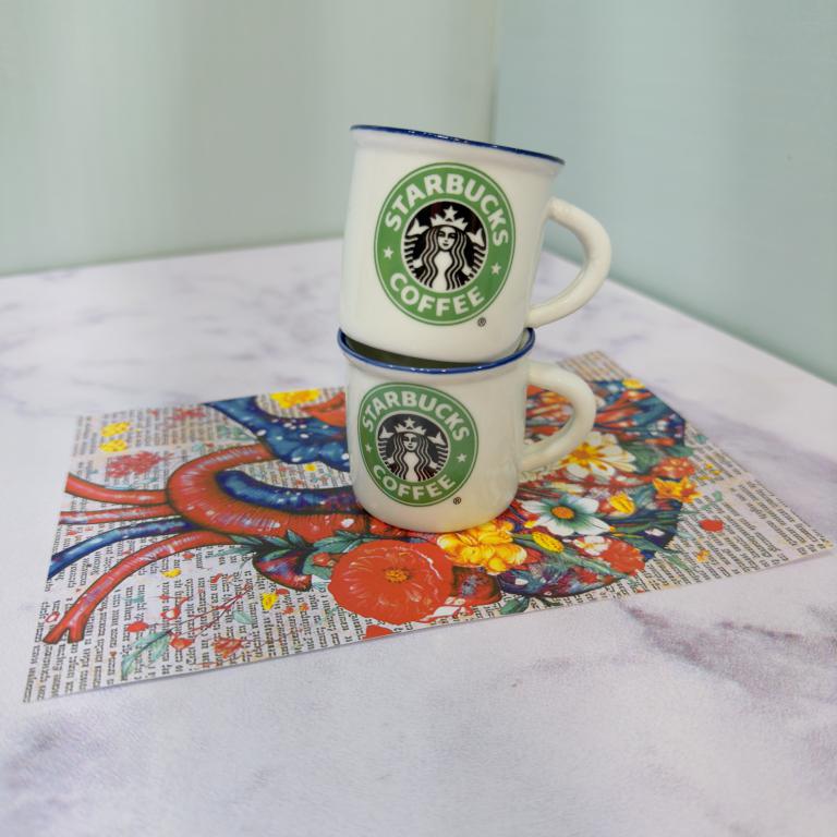 شات قهوه سرامیکی سفید استارباکس کد 2067