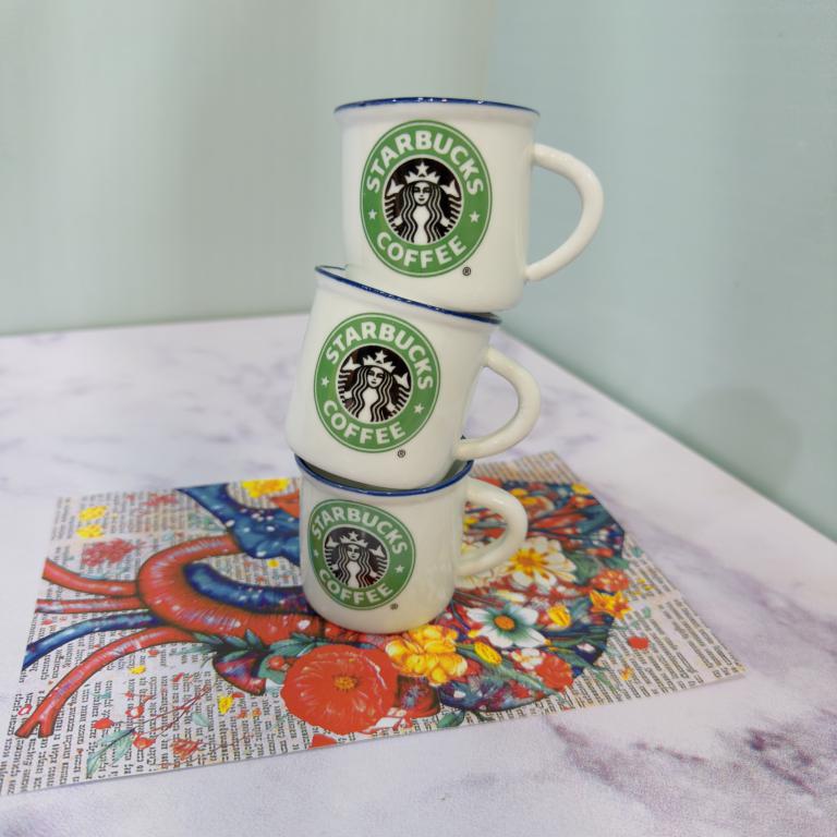 شات قهوه سرامیکی سفید استارباکس کد 2067