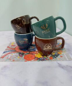 شات قهوه طرح فنجون رنگی براق کد 2070