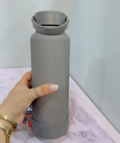 فلاسک استیل دسته دار رنگی طرح بطری دو حجم کد 2071