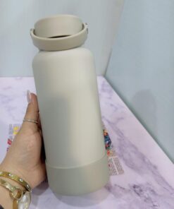 فلاسک استیل دسته دار رنگی طرح بطری دو حجم کد 2071