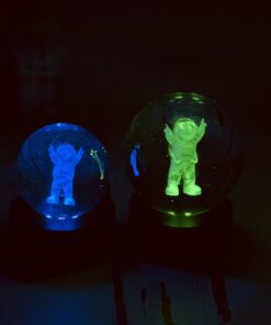 گوی کیرستالی چراغدار شارژی رنگارنگ کد 2144