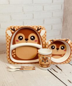 ست غذاخوری(ظرف غذا ) فانتزی کودک بامبو اورجینال کد 2141