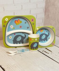ست غذاخوری(ظرف غذا ) فانتزی کودک بامبو اورجینال کد 2141