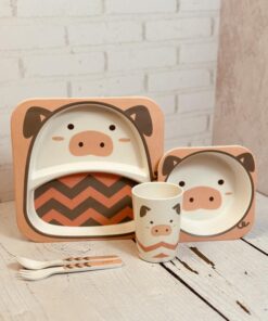 ست غذاخوری(ظرف غذا ) فانتزی کودک بامبو اورجینال کد 2141