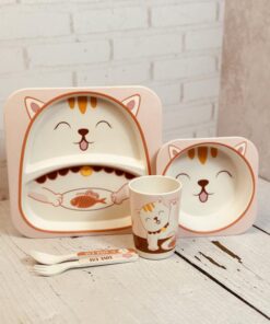 ست غذاخوری(ظرف غذا ) فانتزی کودک بامبو اورجینال کد 2141