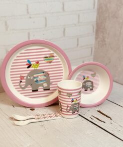 ست غذاخوری(ظرف غذا ) فانتزی کودک بامبو اورجینال کد 2141