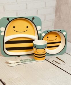 ست غذاخوری(ظرف غذا ) فانتزی کودک بامبو اورجینال کد 2141