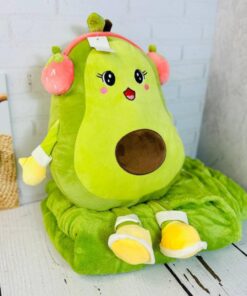 پتو عروسکی طرح آووکادو هدفون دار بالشتی کد 2146