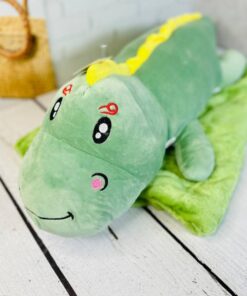 پتو عروسکی فانتزی طرح دایناسور سبز کد 2147