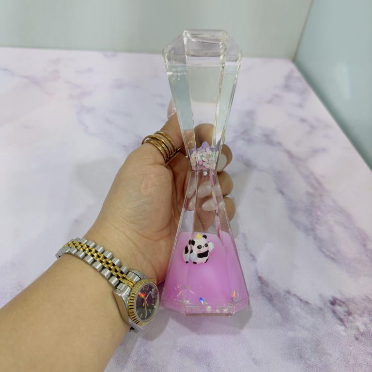 ساعت شنی چند ضلعی طرح پاندا رنگی کد 2117