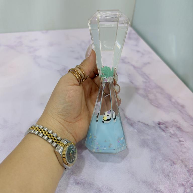 ساعت شنی چند ضلعی طرح پاندا رنگی کد 2117