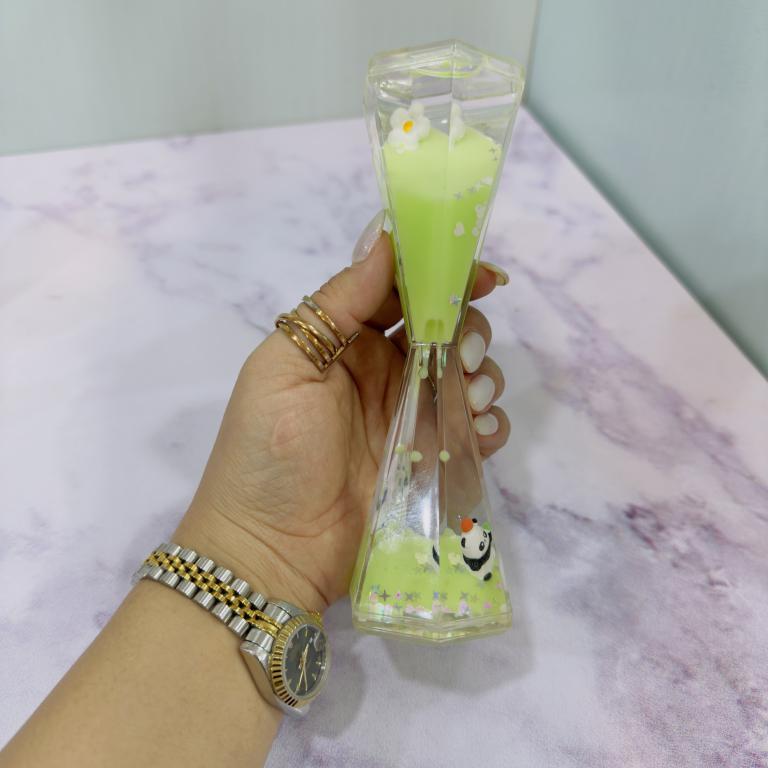 ساعت شنی چند ضلعی طرح پاندا رنگی کد 2117