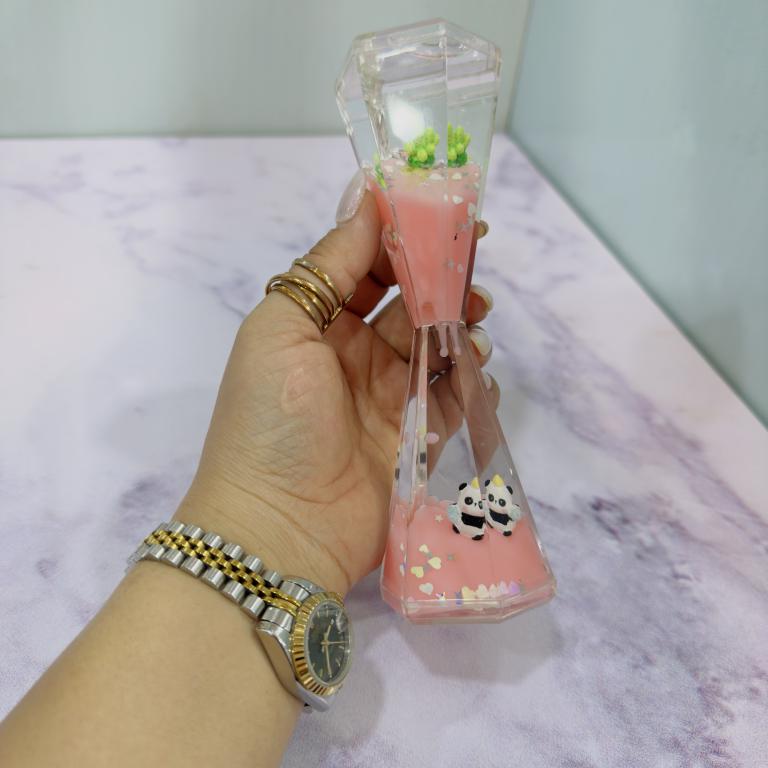 ساعت شنی چند ضلعی طرح پاندا رنگی کد 2117