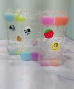 ساعت شنی دوقلوه فانتزی طرح حیوانات رنگی کد 2116