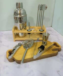 ست بار سرد 12 تکه استیل استند چوبی کد2152