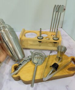 ست بار سرد 12 تکه استیل استند چوبی کد2152