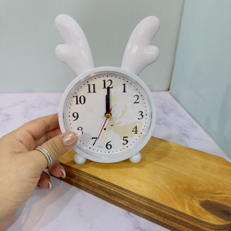 ساعت زنگ دار رومیزی طرح شاخ گوزن کد 2160