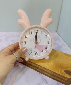 ساعت زنگ دار رومیزی طرح شاخ گوزن کد 2160