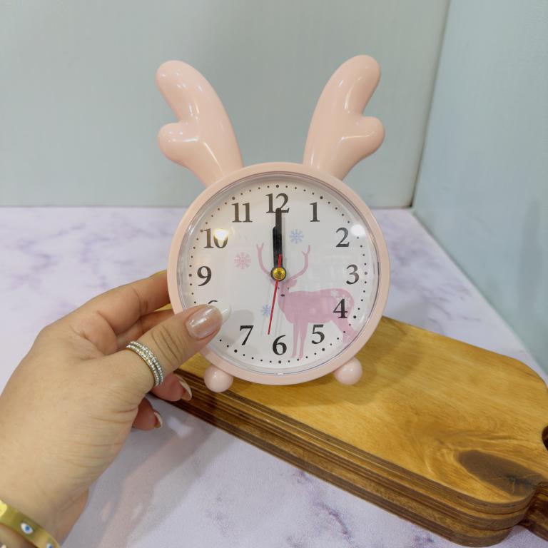 ساعت زنگ دار رومیزی طرح شاخ گوزن کد 2160