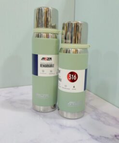 فلاسک استیل دو سرنوش (AMSZM) در لیوانی دو حجم دسته طنابی کد 2166