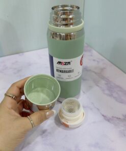 فلاسک استیل دو سرنوش (AMSZM) در لیوانی دو حجم دسته طنابی کد 2166