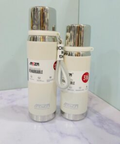 فلاسک استیل دو سرنوش (AMSZM) در لیوانی دو حجم دسته طنابی کد 2166