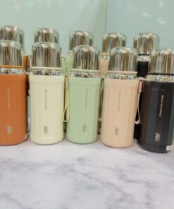 فلاسک استیل اورجینال برند YIMI دو حجم در لیوانی کد 2167