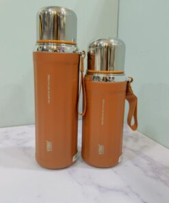 فلاسک استیل اورجینال برند YIMI دو حجم در لیوانی کد 2167